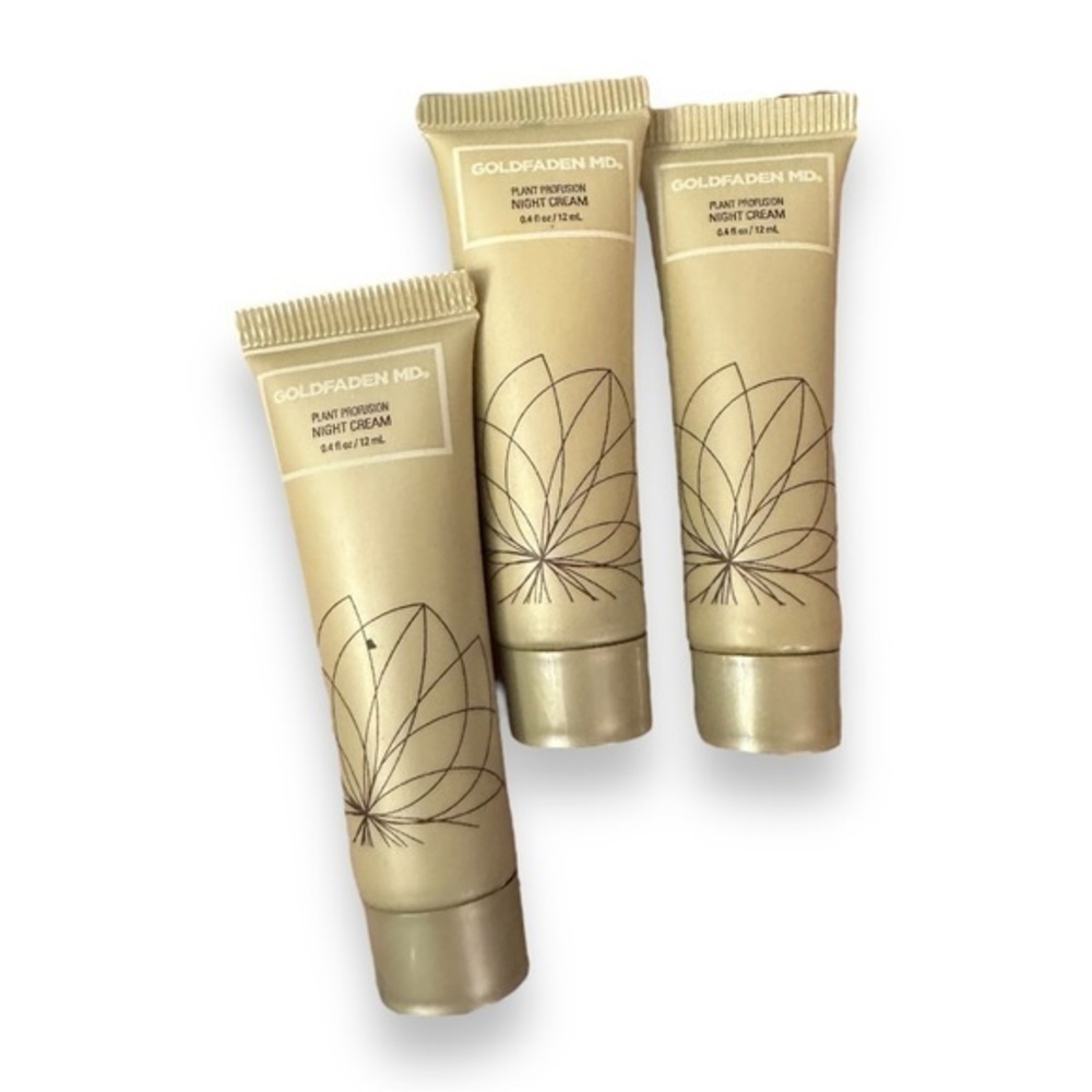 🆕 NWT GOLDFADEN MD Plant Profusion Night Cream 3x 12ml 36ml